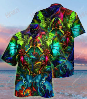 Amazing Dragon Unisex Hawaiian Shirt Hobbies Short Sleeve Tactical Hawaiian Shirt Hawaiian Shirts For Men, Christmas Gift