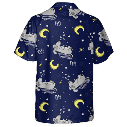 Cartoon Cute Dog Sleeping Isolated Background Hawaiian Shirt, Hawaiian Shirt Gift, Christmas Gift