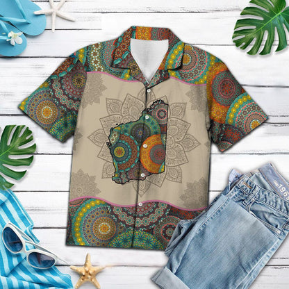Awesome Western Australia Mandala Pattern Hawaiian Shirt, Hawaiian For Gift