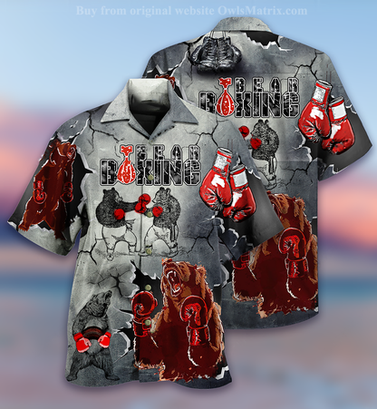 Boxing Bear Love It - Hawaiian Shirt,Hawaiian Shirt Gift, Christmas Gift