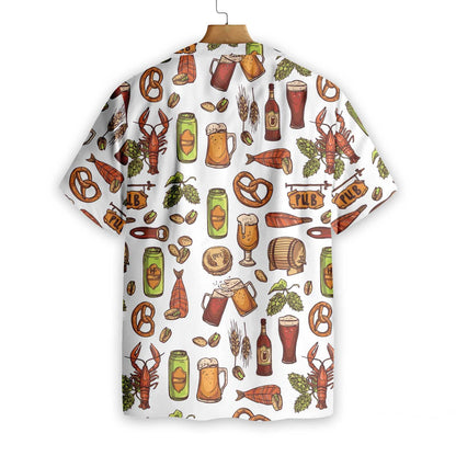 White Background Let's Drink Premium Beer Hawaiian Shirt,Hawaiian Shirt Gift, Christmas Gift