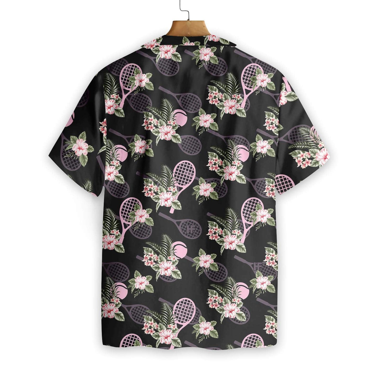 Tropical Tennis With Black Skin Pattern Hawaiian Shirt, Hawaiian For Gift