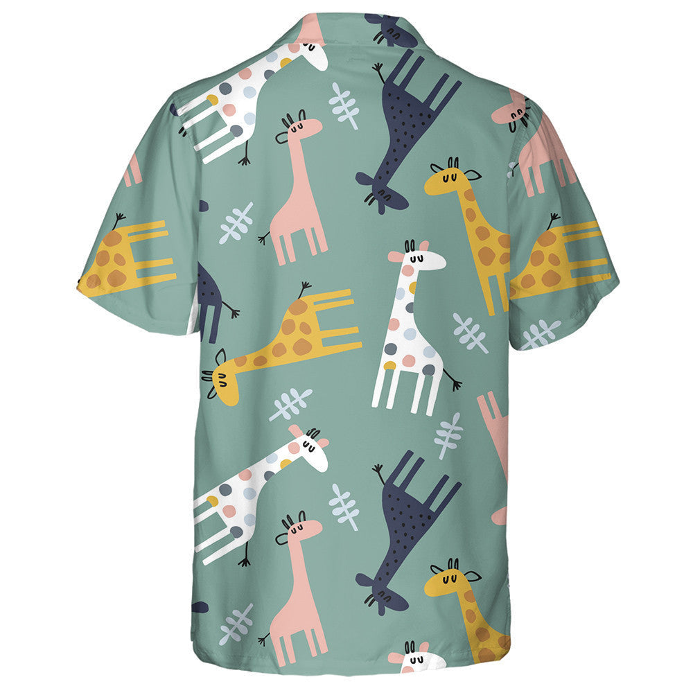 Separate Colored Of Giraffe Illustration Pattern Hawaiian Shirt,Hawaiian Shirt Gift, Christmas Gift