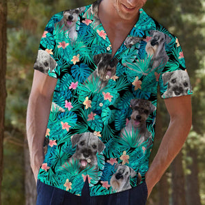 Amazing Schnauzer Tropical Jungle Design Hawaiian Shirt, Hawaiian For Gift