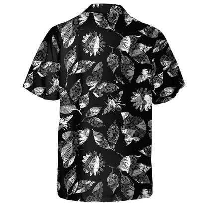 Natural Summer Abstract Florals Butterflies And Bee Hawaiian Shirt, Hawaiian Shirt Gift, Christmas Gift