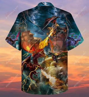 Dragon Era Short Short Sleeve Shirt Ocean Short Sleeve Hawaiian Crazy Shirts Hawaiian Shirts For Men_Hawaiian Shirt Gift, Christmas Gift