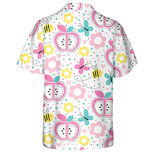 Úll Bándearg Lámhtharraingthe Le Croí Agus Féileacáin Léine Haváí, Bronntanas Léine Haváíais, Bronntanas Nollag