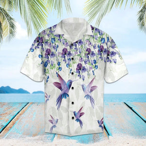 Wonderful Hummingbird Sucking Orchid Flowers Hawaiian Shirt, Hwaiian For Gift