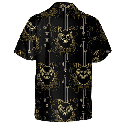 Mac Tíre Óir Agus Eilimintí Geoiméadracha ar Chúlra Dubh Léine Haváís, Bronntanas Léine Haváíais, Bronntanas Nollag