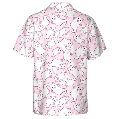 Ghost Cats With Floating Kitties For Halloween Hawaiian Shirt, Hawaiian Shirt Gift, Christmas Gift
