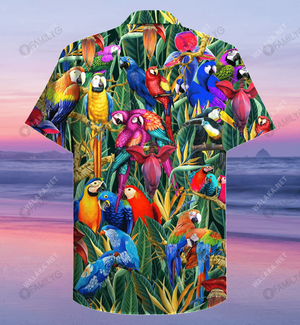 Amazing Tropical Parrot Unisex Hawaiian Shirt, Hawaiian Shirt Gift, Christmas Gift