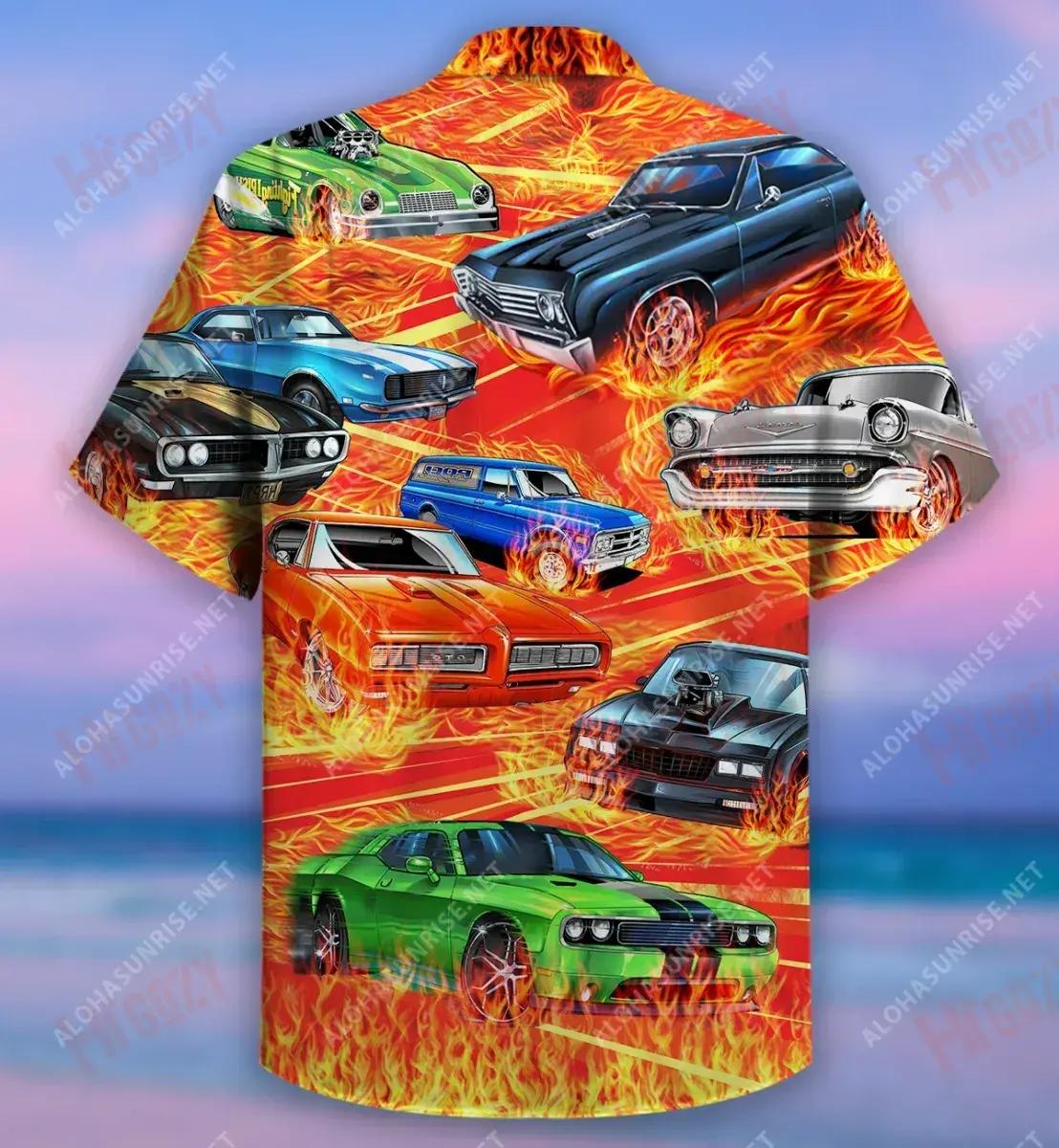 Amháin Níos Mó Car Rásaíocht Gluaisteán Léine Haváís Unisex Aigéan Aloha Léinte Saincheaptha Haváis Patrún Léine Haváís, Bronntanais Léine haváíais, Bronntanas Nollag