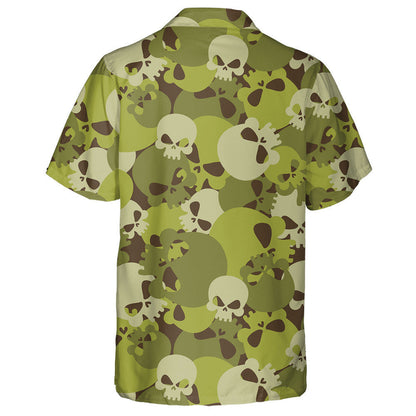 Duaithníocht an Airm Skulls Uafáis Mhíleata Patrún Cnámh Léine haváí, Bronntanas Léine Haváíais, Bronntanas Nollag