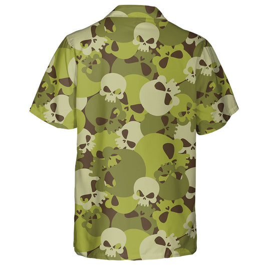 Duaithníocht an Airm Skulls Uafáis Mhíleata Patrún Cnámh Léine haváí, Bronntanas Léine Haváíais, Bronntanas Nollag