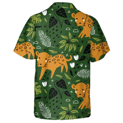 Stíl Geoiméadrach Le Léine Greannmhar Leanbh Liopard Haváís, Bronntanas Léine Haváís, Bronntanas Nollag