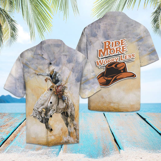 Dust Ground Cowboy Riding Horse Hawaiian Shirt,Hawaiian Shirt Gift, Christmas Gift
