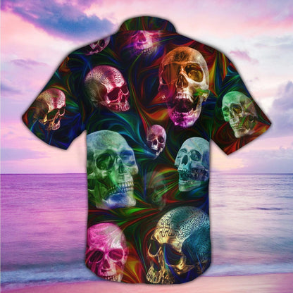 Cool Screaming Skull Fantasy Design Hawaiian Shirt,Hawaiian Shirt Gift, Christmas Gift