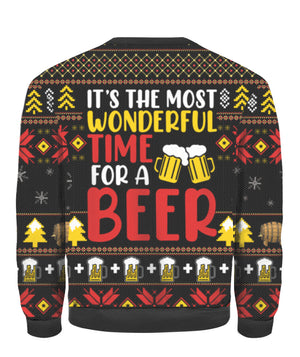 Its The Most Wonderful Time For A Beer Ugly Christmas Sweater,Christmas Ugly Sweater,Christmas Gift,Gift Christmas 2022