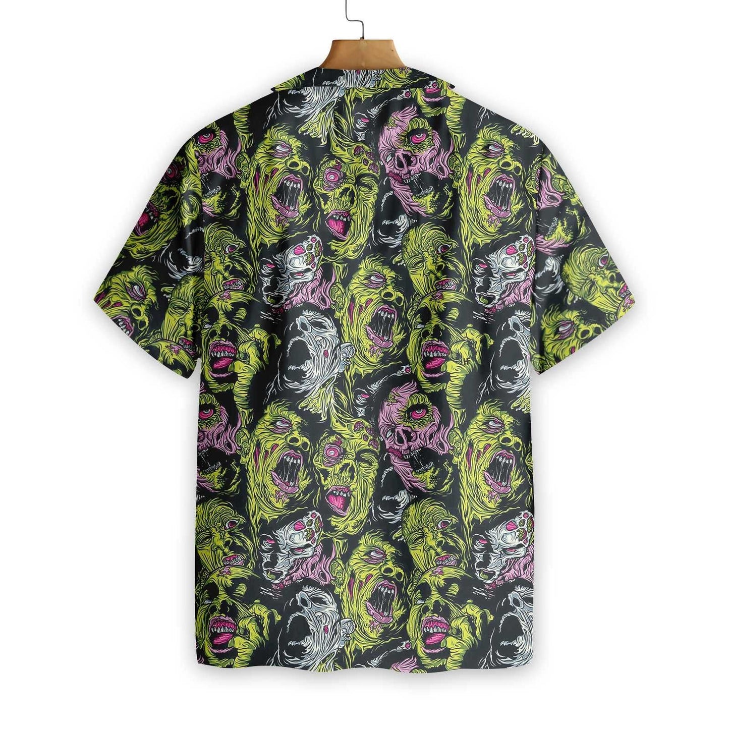 Horror Zombie Head Scream Dramatic Hawaiian Shirt, Hawaiian For Gift