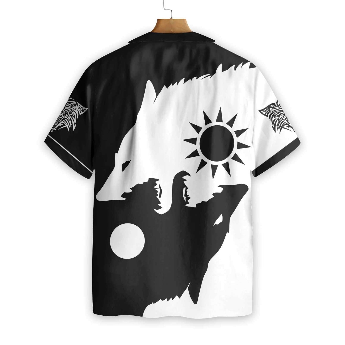 The Sun Day And Night Wolves Hawaiian Shirt,Hawaiian Shirt Gift, Christmas Gift