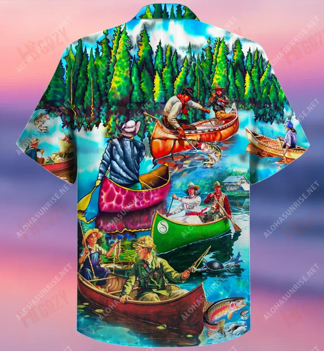 Life Is Better With Canoes Unisex Hawaiian Shirt Vacation Short Sleeve Hawaiian Crazy Shirts Hawaiian Shirts For Women, Hawaiian Shirt Gift, Christmas Gift