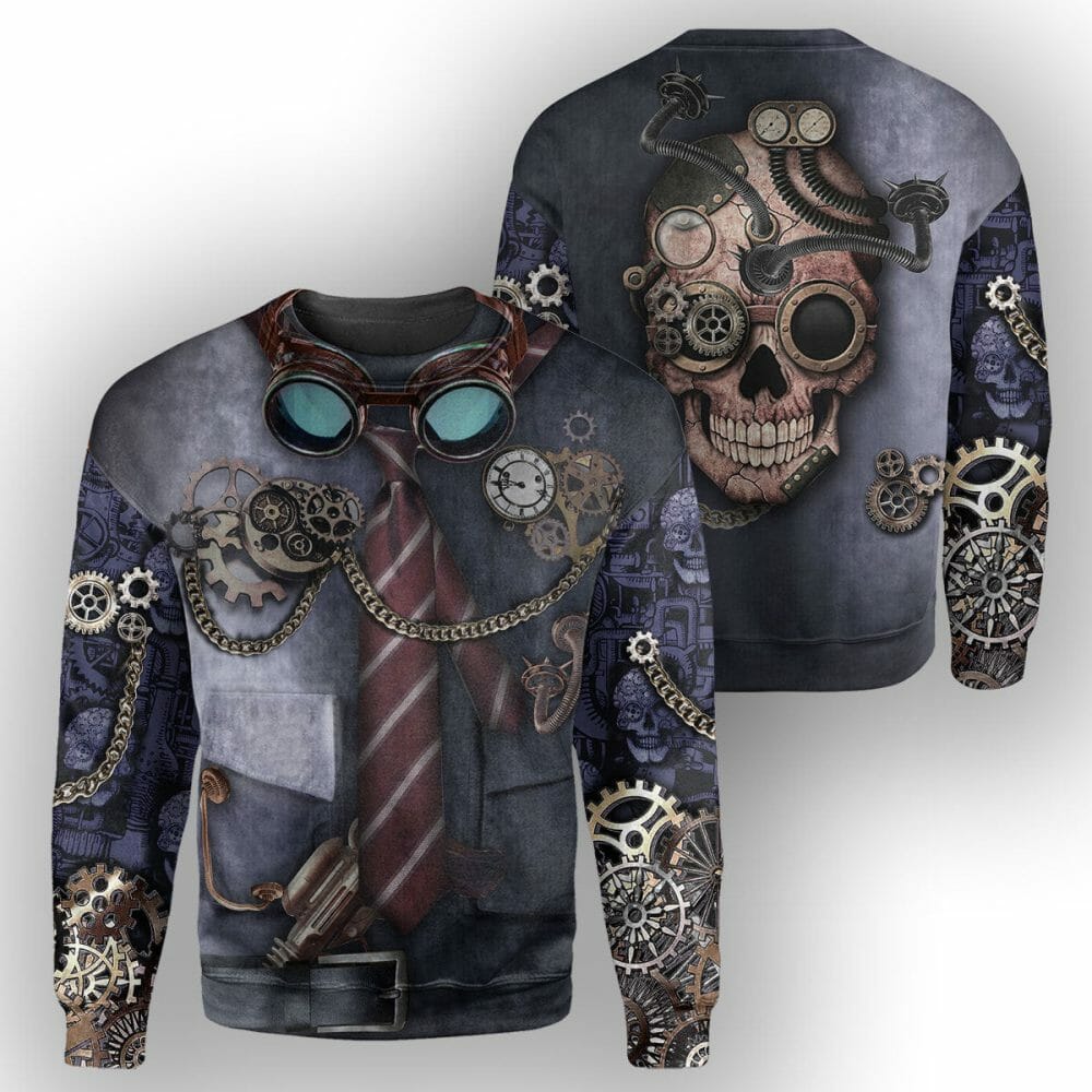 Steampunk - Éadaí Cochaillín Léine Clóbhuailte 3D ar Thar Leat