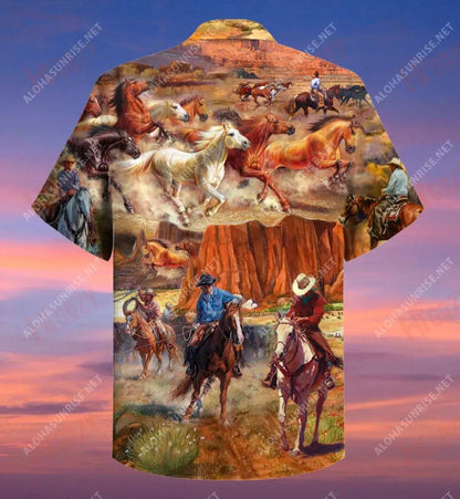 Vintage Cowboy , Cowboy Up Unisex Hawaiian Shirt Hobbies Short Sleeve Tactical Hawaiian Shirt Hawaiian Shirts For Men, Hawaiian Shirt Gift, Christmas Gift