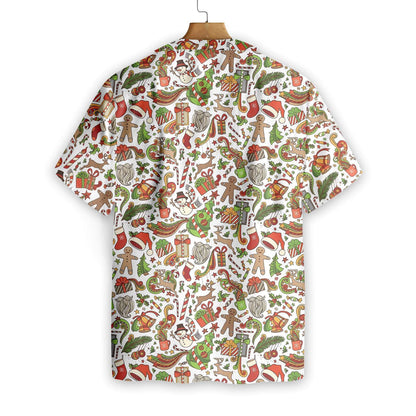 Nollaig Shona Ar Chúlra Bán Patrún Léine Haváís, Bronntanas Léine Haváís, Bronntanas Nollag