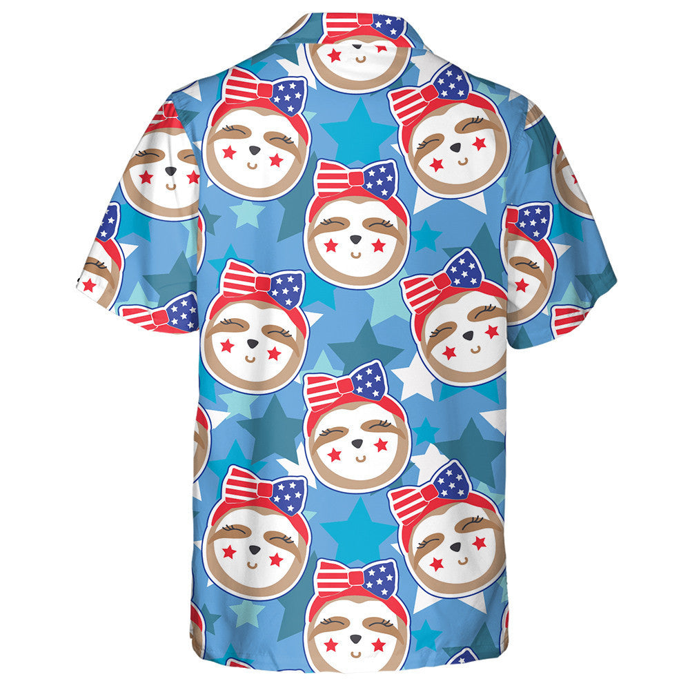 Aghaidheanna Miongháire gleoite Sloth Cúlra Réalt Gorm Tírghrá Léine haváí, Bronntanas Léine Haváíais, Bronntanas Nollag