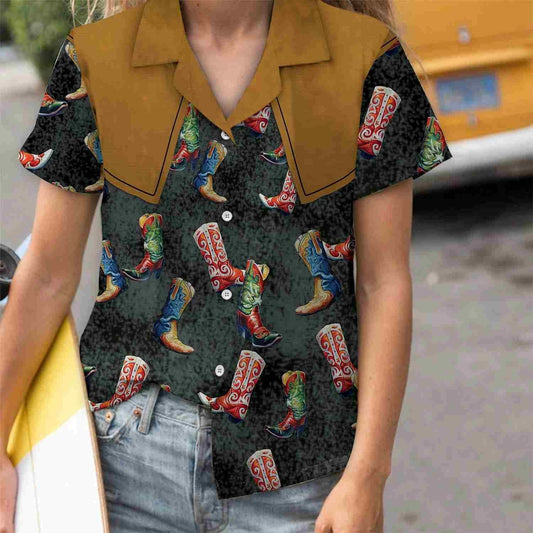 Buataisí Sean Faisin Cowboy Do Dhaoine Luxuxry Patrún Léine Haváís, Bronntanas Léine Haváís, Bronntanas Nollag