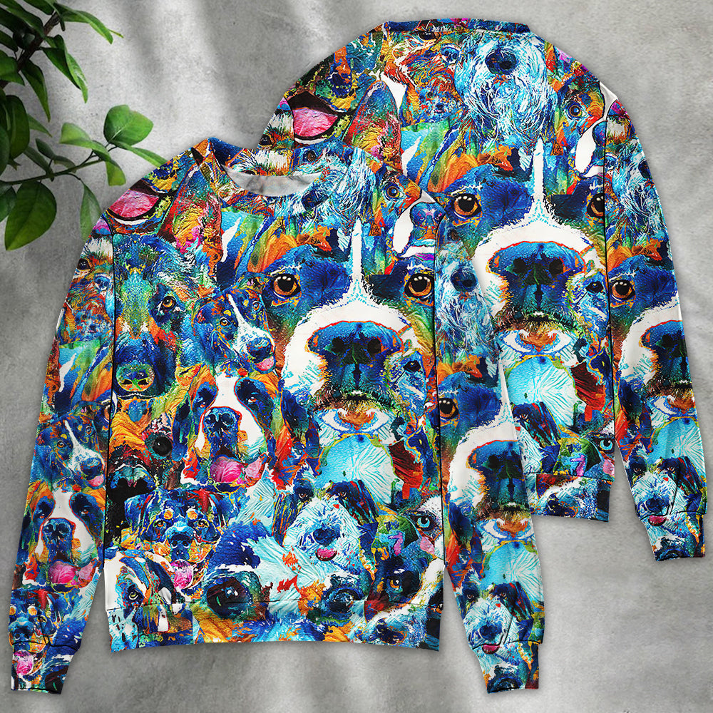 Dog Lover Delight Art Style Ugly Christmas Sweater, Christmas Gift, Gift Christmas 2024