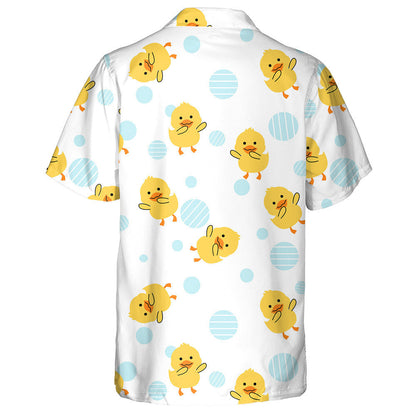 Cute Cartoon Yellow Rubber Duck Swimming Hawaiian Shirt, Hawaiian Shirt Gift, Christmas Gift