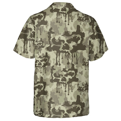 Dathanna Glasa ag Leáphointe Péinteáil Camo Le Skulls Patrún Léine Haváís , Bronntanas Léine Haváís, Bronntanas Nollag