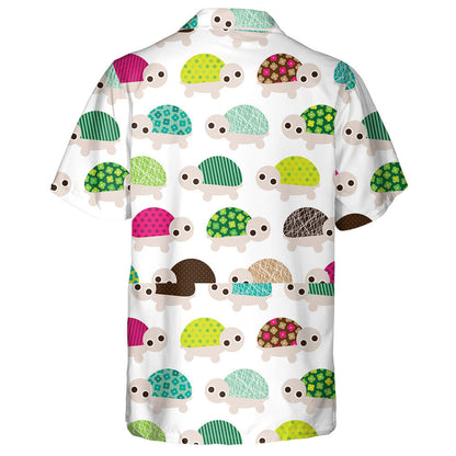 Retro Turtle Animal Background Colorful Style Hawaiian Shirt,Hawaiian Shirt Gift, Christmas Gift