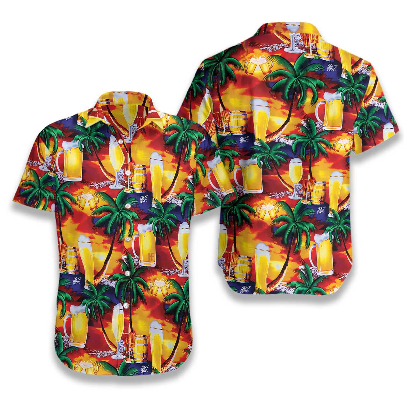 Vivid Beer In Paradise Hawaiian Design Hawaiian Shirt, Hwaiian For Gift