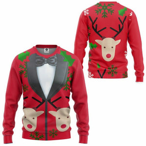 3D Christmas Faux Suit Custom Tshirt Hoodie Apparel