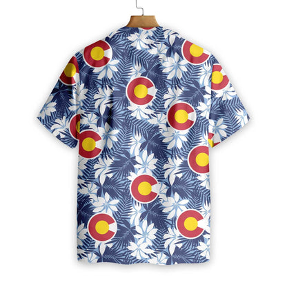 Proud Of Colorado Flag Seamless Pattern USA Hawaiian Shirt, Hawaiian Shirt Gift, Christmas Gift