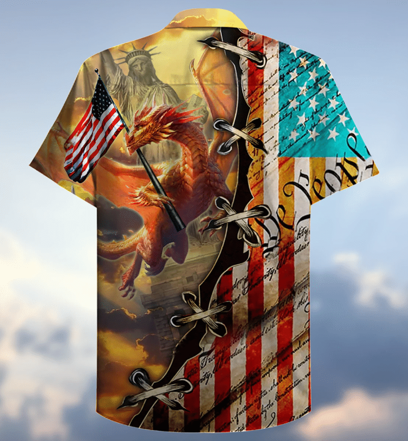 Patrún Bratach Dragon And America Léine Haváís, Bronntanas Léine Haváíais, Bronntanas Nollag