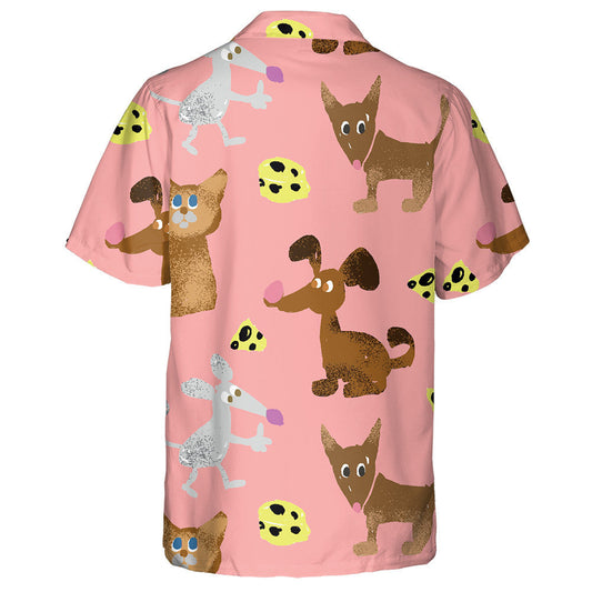 Madra Adorable Agus Cáis ar Chúlra Bándearg Léine Haváís, Bronntanas Léine Haváís, Bronntanas Nollag