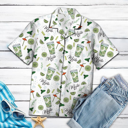 Amazing Mojito Cocktail Lemon Juice Pattern Hawaiian Shirt,Hawaiian Shirt Gift, Christmas Gift