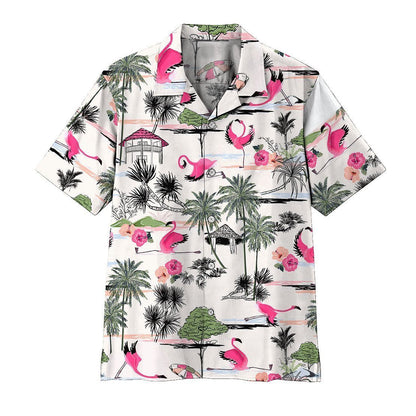 Pink Flamingo Yoga Nice Ornamental Hawaiian Shirt,Hawaiian Shirt Gift, Christmas Gift