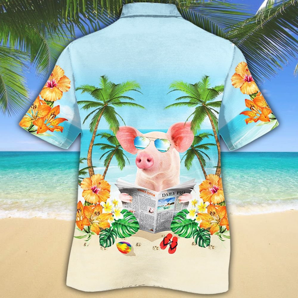 Cool Pig Wear Sunglasses Summer Vacation Hawaiian Shirt, Hawaiian Shirt Gift, Christmas Gift
