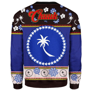 Chuuk Christmas Sweater - Santa Claus Polynesian Tattoo, Christmas Gift, Gift Christmas 2024