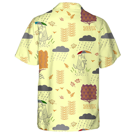 Mac Tíre San Fhómhar Le Umbrella Sa Bháisteach Léine Haváís, Bronntanas Léine Haváís, Bronntanas Nollag