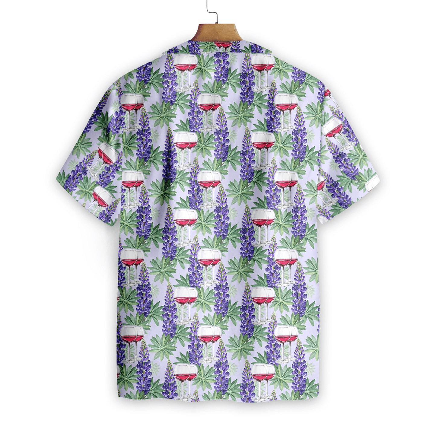 Faint Wine Floral Tree Pattern Hawaiian Shirt,Hawaiian Shirt Gift, Christmas Gift