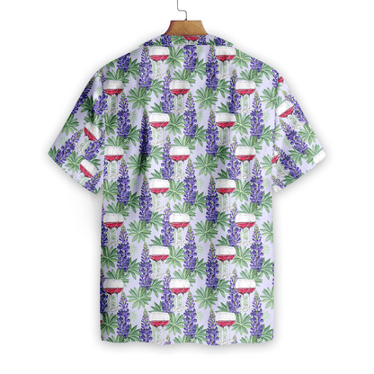 Faint Wine Floral Tree Pattern Hawaiian Shirt,Hawaiian Shirt Gift, Christmas Gift