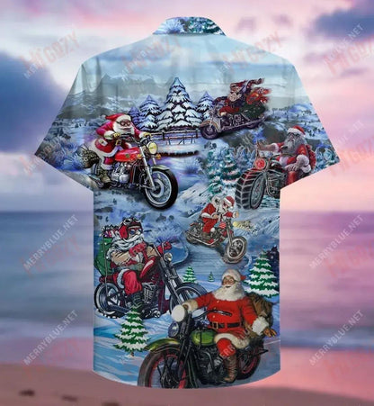 Ag Tiomáint Le Daidí na Nollag Léine Gearr Haváís Caitheamh aimsire Aloha Shirt Léinte Crazy Haváís Léinte Haváís do Mhná, Bronntanas Léine Haváís, Bronntanas Nollag