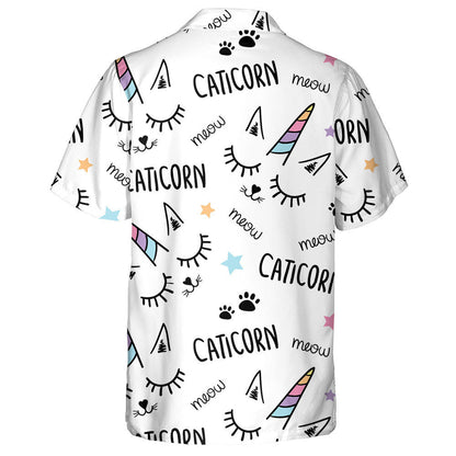 Uigeacht Cat Unicorn I Stíl Chartúin Léine Haváís, haváís le haghaidh bronntanais