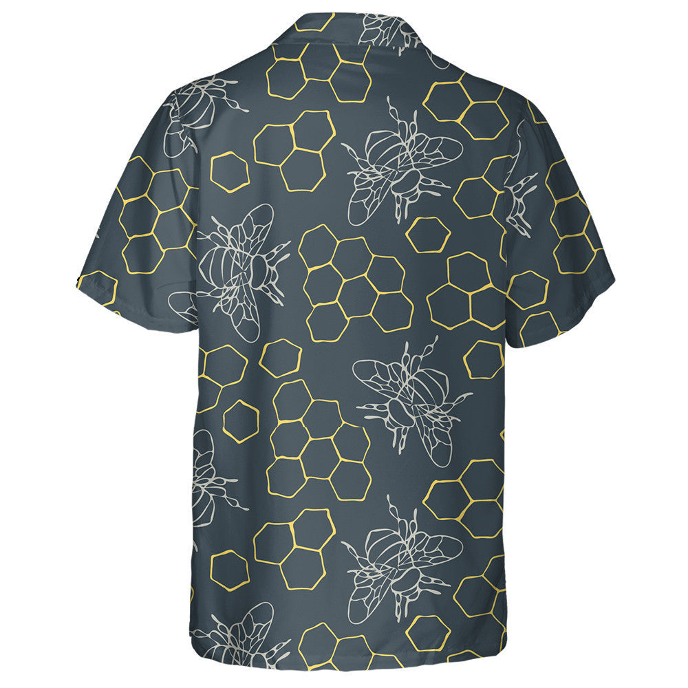 Cíor Mhíl Nádúrtha an tSamhraidh Agus Beacha ar Léine Gorma Haváí Teal, Bronntanas Léine Haváíais, Bronntanas Nollag