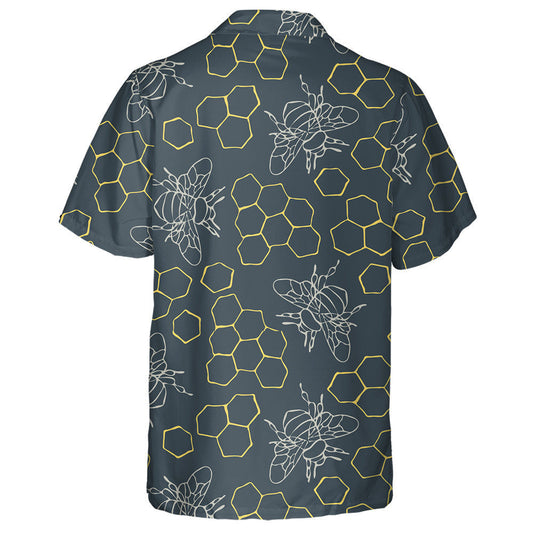 Cíor Mhíl Nádúrtha an tSamhraidh Agus Beacha ar Léine Gorma Haváí Teal, Bronntanas Léine Haváíais, Bronntanas Nollag